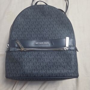 Michael Kors Navy Monogram Backpack